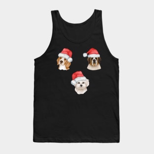 Cute And Lovely Animals With Christmas Tank Top